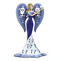 Angel Figurine Inspired By The Blue Willow China Pattern Blessings For Two Lovers Figurine
Angel cradling two doves, dress features Blue Willow China pattern painted in cobalt blue, then finished with a high-gloss coat. Limited edition.