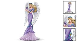 Thomas Kinkade Alzheimer's Charity Angel Figurine: Caring A Thomas Kinkade first. Limited-edition angel holds a genuine Swarovski® crystal, golden lantern, and forget-me-nots. Portion of proceeds donated.
Measures approximately 7-1/4" H