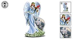 Thomas Kinkade "Holly Angel" Illuminating Angel Figurine Limited edition. Handcrafted angel features Thomas Kinkade art from within her wintry coat. Festive holly motifs, raised-relief designs.
Measures 7-1/2" H