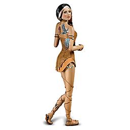 "Eagle Fantasy" Tattoo Art-Inspired Porcelain Doll Porcelain doll by artist Cindy McClure celebrates symbolic Native American-inspired eagle tattoo art, showcased by a detailed faux suede outfit.
Measures 19" H