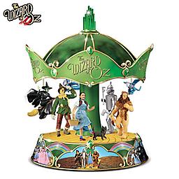 The Wizard Of Oz Musical Carousel With Lights And Movement Edition limited to 5,000! Handcrafted porcelain musical carousel lights up while the characters revolve along the base and canopy. Movie melody.
Measures 10-1/2" H
