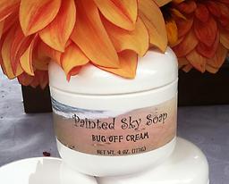 Bug Off cream Put this cream on prior to going outdoors. This natural cream has the same ingredients that help to prevent bug bites.