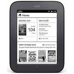 Barnes & Noble Nook Simple Touch eBook Reader (Wi-Fi Only) Ultra-Light, Ultra-Portable - Under 8 ounces
Easy to Use 6" Touchscreen
Clear, Crisp Reading
Longest Battery Life - read for up to two months on just one charge
Over 2 million titles including books,