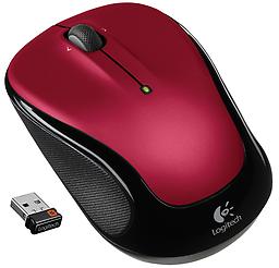 Logitech Wireless Mouse M325 with Designed-For-Web Scrolling - Red Micro-precise scrolling: New designed-for-Web scrolling makes searches, shopping and browsing easier
Feel-good design: Contoured shape and textured rubber grips keep your hand comfortable even after l