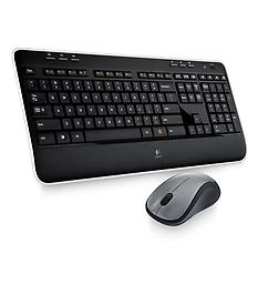 Logitech Wireless Combo Mk520 With Keyboard and Mouse by Logitech Sleek full-size wireless keyboard with softly rounded keys for hour after hour of typing comfort
Contoured invisible optical mouse that tracks on just about any surface, with rubber grips and smooth,