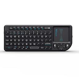 Rii Mini Wireless Keyboard with Mouse Touchpad-Black Wireless keyboard + Touchpad + Mouse, small and exquisite for Windows and Mac OS computers, home theater PC users, IPTV, Internet TV, Google TV, Android TV box, PS3 and Xbox 360.
Qwerty keyboard and o
