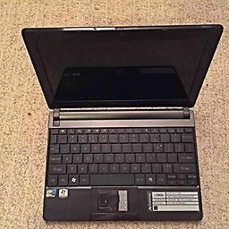 Laptop 250GB SALE UNTIL FRIDAY Works great- fully functional
Freshly installed Windows 7
Features
Gateway
10.1 Inch widescreen high brightness
WSVGA-backlit display (1024 x 600)
QWERTY keyboard with touchpad
