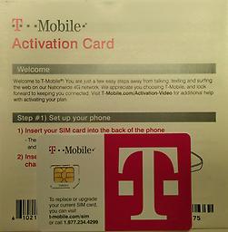 T-Mobile Micro SIM Card Activation Kit - New -Ready for Sim Swap
-Precision Cut
-4G sim card