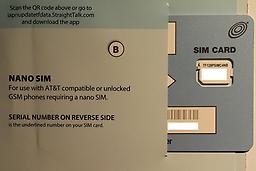 Authentic Straight Talk 4G LTE AT&T Compatible Original (Uncut Bring-Your-Own-Phone New Version) Nan This new original uncut SIM card works on AT&T, Verizon compatible or unlocked phones 5 5C 5S. It won't work on Sprint, T-Mobile or other locked carrier iPhones 5 5C 5S.
SIM card and easy-to-do intruc