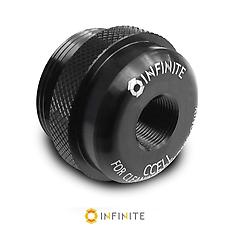 C cell to 1/2-28RH Black MagLite Adapter 1/2-28 Right Hand Thread Black MagLite C cell Adapter