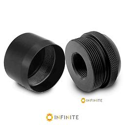 D cell to 5/8-24 RH Maglite Adapter + Cap Combo Kit - Black Convert a standard (non-led) D cell Maglite Flashlight to a easy-to-use solvent trap with this premium and unique combo kit! LIFETIME WARRANTY