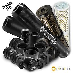 1/2-28 RH AR-15 Filter Combo Kit-18 pieces Mount oil filters, fuel filters, C Cell Maglite Flashlights, standard (non-led) D cell Maglite Flashlights, 16oz, 1 liter, and 2 liter bottles on their .223, 5.56, and .22s! Featuring 18 total pieces!