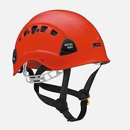 Petzl Vertex Vent Helmets The Petzl Vertex 2 Vent is a comfortable ventilated helmet for work at height and rescue. It features a six-point mesh liner which conforms to the shape of the head for improved comfort.