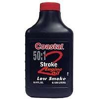 Coastal Low Smoke Two Cycle Engine Oil 6.4oz Coastal 6.4oz 30384 Low Smoke Two Cycle Engine Oil is specially formulated with additives that help to stabilize fuel/oil mixtures for extended periods of storage, either in power equipment,