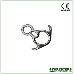 Aluminum Figure 8 Descender #FOR5009 Figure 8 Descender Forged SEA6061 Aluminum Breaking Load: 8800lb/ 40kN Meets CE EN 362 Approx. 6-5/8 Long 1-1/2 Eye, 2-3/4 Eye