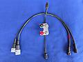 Yamaha Raptor 125-250 Dual clutch perch mount start button and engine stop button - You must have a aftermarket clutch lever that has the backing plate that bolts on from the back side like the front brake master cylinder does. This is a new start button bottom red and on top black 