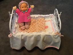 Toy baby with bed toy baby with bed
