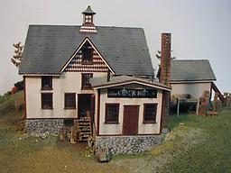 B.F.Clyde Cider Mill (HO Scale) this is the HO version of the Cider Mill, kit includes fish scale shingles, resin and metal details, resin foundation, even scale apples!