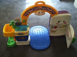Fisher Price toy Fisher Price toy talks and is a lot of fun.